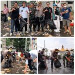 Peluk Kebersamaan di Tengah Demokrasi: Mahasiswa, TNI, dan Polri Bersihkan Sisa Aksi di DPRD Lampung GridArt_20250902_081855178