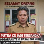 Polres Tulang Bawang Tetapkan Tiga Tersangka Dugaan Pelanggaran ITE dan Pasal 167 KUHP