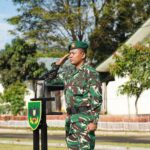 Korem 043/Gatam Gelar Upacara Bulanan dan Keberangkatan Prajurit dan PNS Yang Melaksanakan Cuti