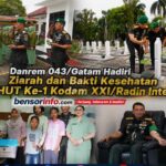 Danrem 043/Gatam Hadiri Ziarah dan Bakti Kesehatan HUT Ke-1 Kodam XXI/Radin Inten