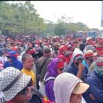 Tuntutan Diterima Polda, Ratusan Karyawan Sungai Budi Group Bergerak ke Lampung Tengah