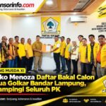 Jelang Musda XI, Rycko Menoza Daftar Bakal Calon Ketua Golkar Bandar Lampung, Didampingi Seluruh PK