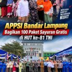 APPSI Bandar Lampung Bagikan 100 Paket Sayuran Gratis di HUT ke-81 TNI