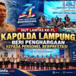 HUT Lantas ke-71, Kapolda Lampung Beri Penghargaan kepada Personel Berprestasi