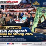 SMSI Lampung Raih Anugerah Unila Be Strong 2026 dari Rektor Unila