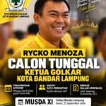 Rycko Menoza Calon Tunggal Ketua Golkar Bandar Lampung 