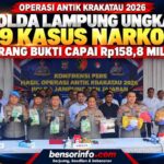 Polda Lampung Ungkap 379 Kasus Narkoba, Barang Bukti Capai Rp158,8 Miliar