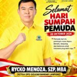 Sumpah Pemuda 2026: Rycko Menoza Ajak Generasi Muda Bandar Lampung Bersatu dan Berkarya Nyata