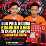 Dua Pria Diduga Edarkan Sabu di Bandar Lampung, 11,03 Gram Disita